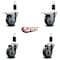 Service Caster 3.5'' Thermoplastic Rubber Swivel 1-3/8'' Expanding Stem Caster Set 2 Total Lock Brakes, 4PK SCC-EXTTL20S3514-TPRB-2-S-2-138 - alternate 2